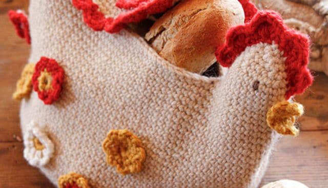 bobine et crochet sac poule printemps