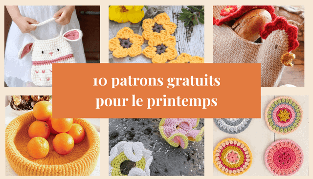 10 patrons crochet gratuits pour le printemps